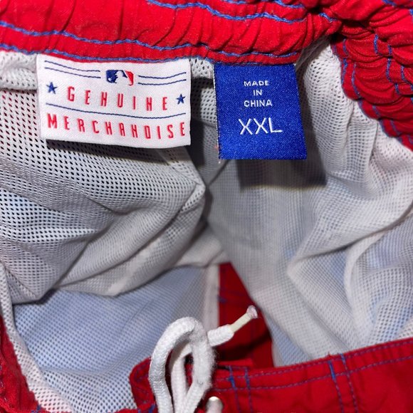 MLB Chicago Cubs Swim Trunks Mens XXL Blue Mesh Baseball Team Genuine Merch - Picture 7 of 8